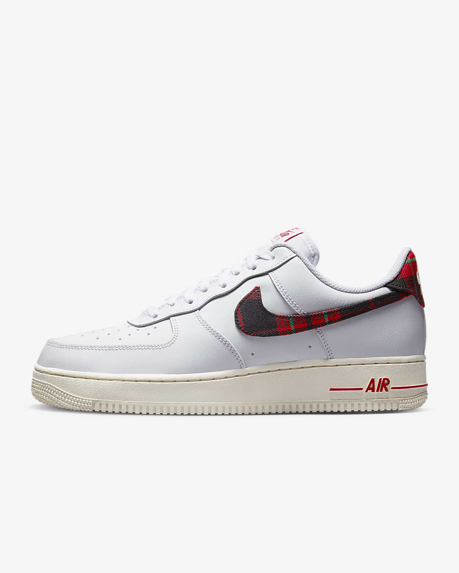 Red and white nike air forces on sale